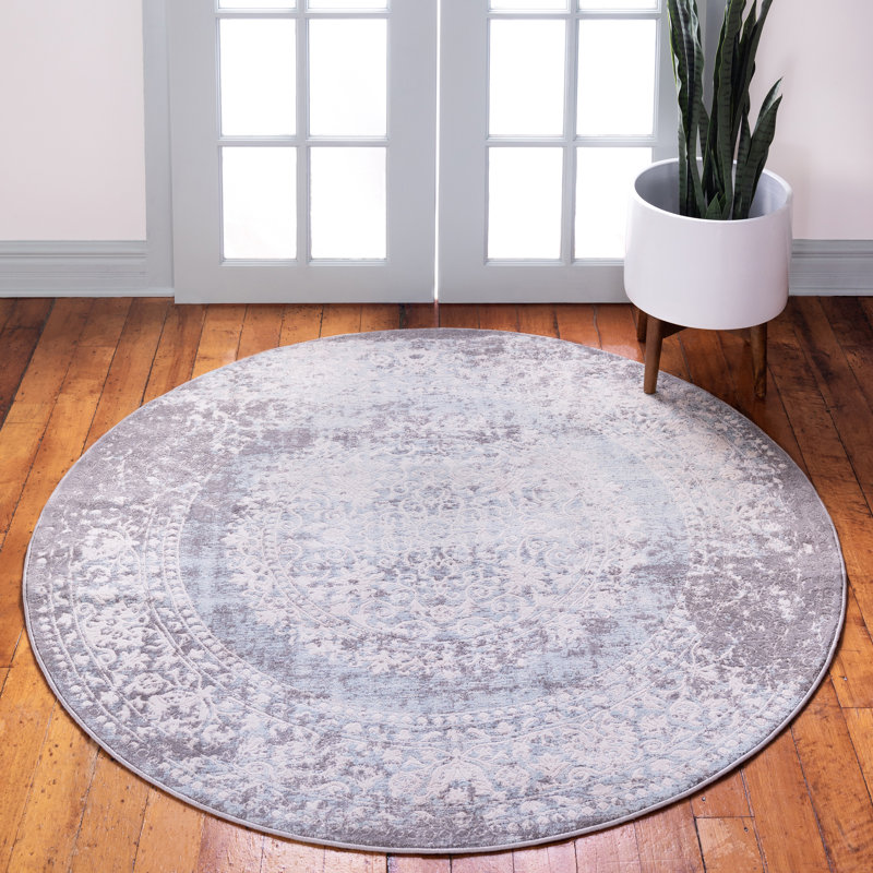 Tapis oriental Malynn, Rond 8 pi, Blue