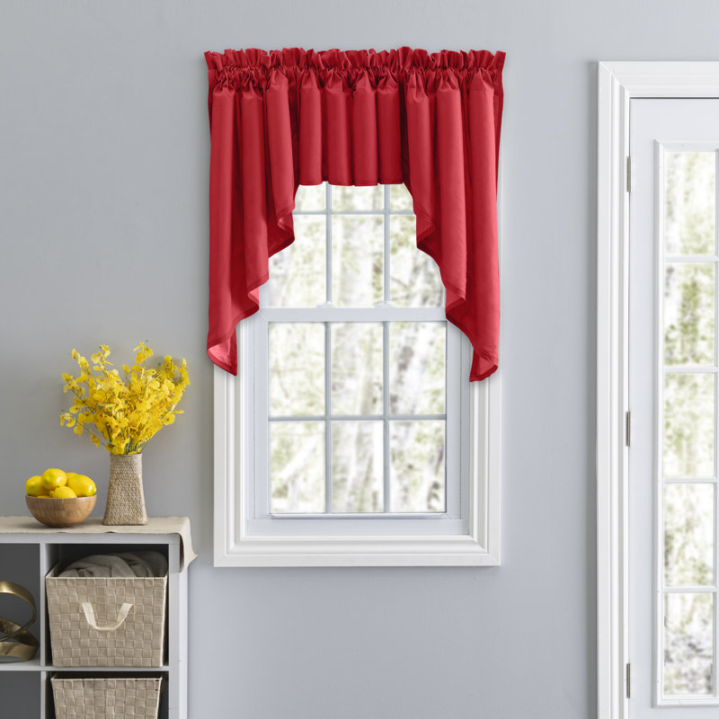 Ellis Swag Window Valance, Red