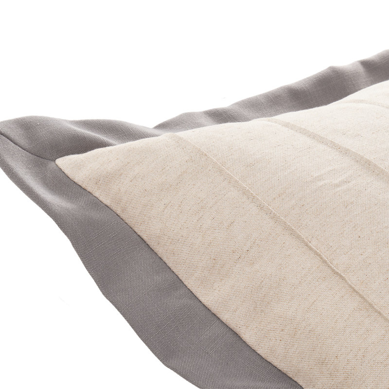 Fusion Duvet Set - Gray, Queen Duvet Cover + 4 Shams + 2 Throws Pillows
