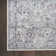 Oriental Machine Washable Polyester/Cotton Area Rug in Gray/Ivory