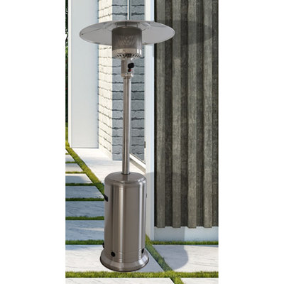 Chauffe-terrasse 46 000 - Diffusion de chaleur constante, matériau en aluminium, largeur de 32 po, zone de couverture de rayon de chaleur de 14 pi, large rayon de sortie, aucune flamme ni odeur, paquet de 19, poids de 68 lb