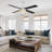 Kahliel 52" Industrial 4-Light Caged Ceiling Fan with Lights and Remote, 6-Speed Reversible Ceiling Fan-507656236-507768121