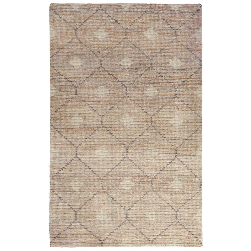 Reign Geometric Area Rug in Brown, Rectangle 9' x 12'