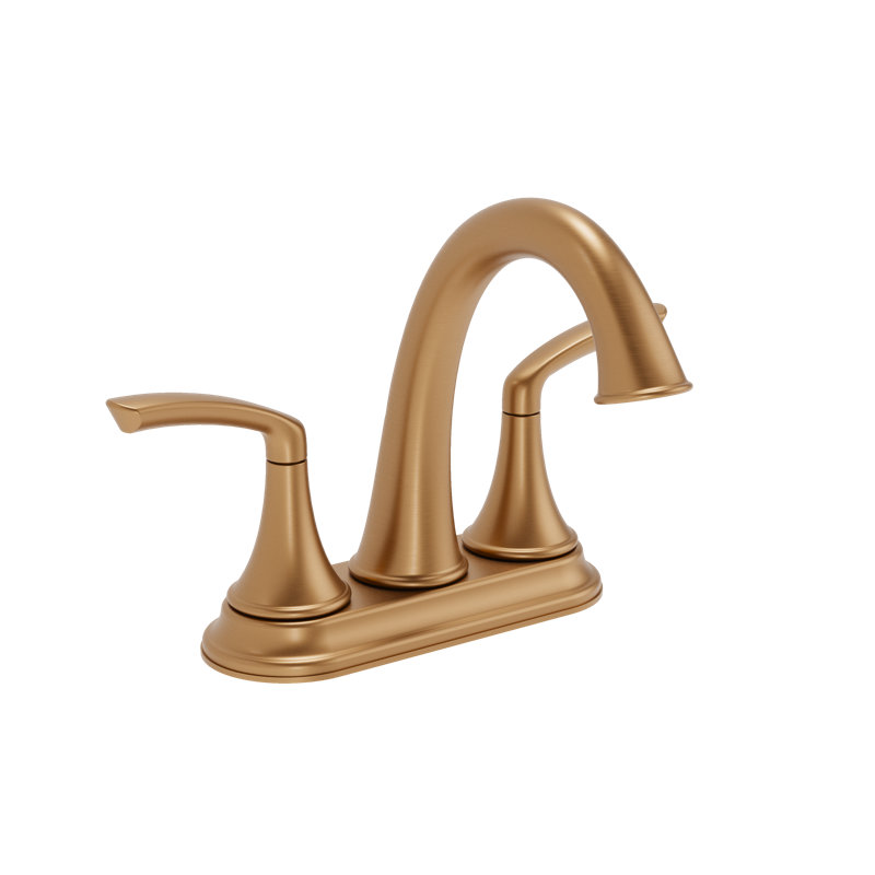 Robinet pour salle de bain à deux poignées Elm, Bronze brossé
