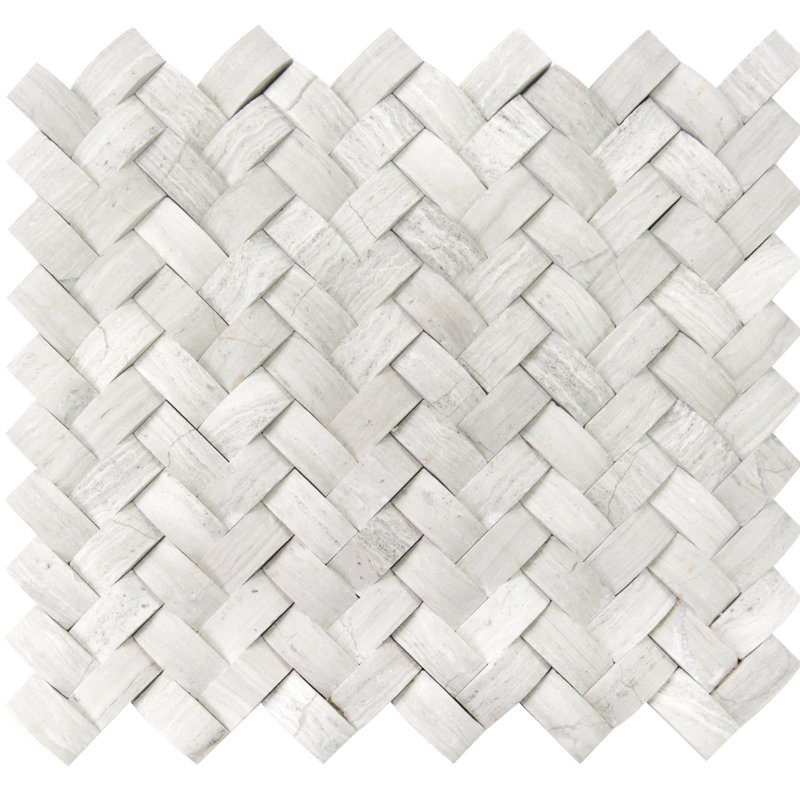 1" x 2" Marble Herringbone Mosaic Wall & Floor Tile