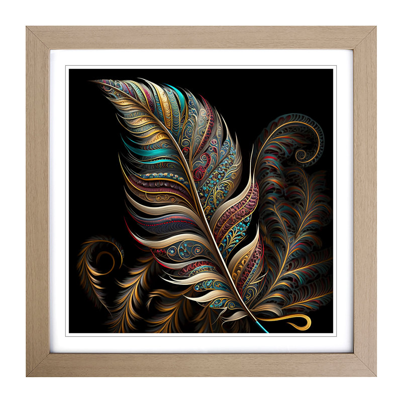 Single Picture Frame Print on Wood, Oak