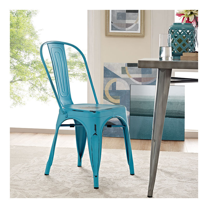 Chaise en métal Modway, Turquoise