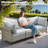 Daltry 11 Piece Outdoor Wicker Conversation Sets With Fire Pit Table and Coffee Table With built-in lights-71144902