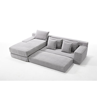 Canapé-lit modulaire en L convertible
