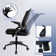 Bleona Office Chair With Flip-Up Armrests Ergonomic Computer Desk Chair Foldable Mesh Task Chair With Wheels Adaptive Lumbar Support Swivel Tilt Comfortable Study Chair For Student
