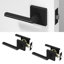 Levier de porte de passage Mirra, design moderne dissimulé pour (couloir et garde-robe) - style minimaliste élégant en noir mat-114645943