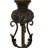 Adalwin Metal Antique Style Brown Uplight with Scrolls