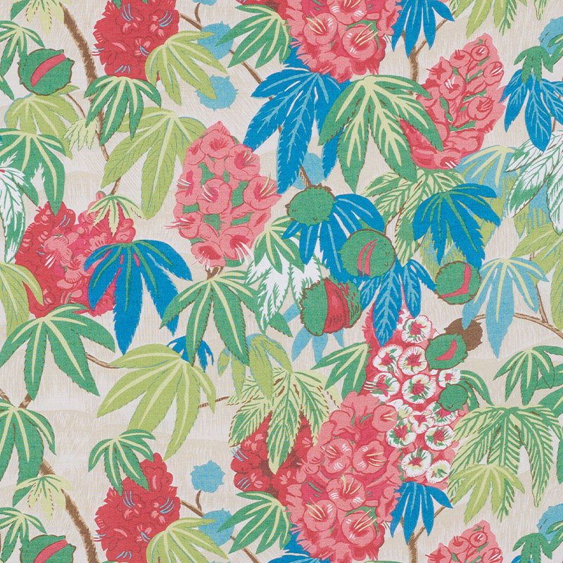 Del Lungo Fabric, Pink/Green