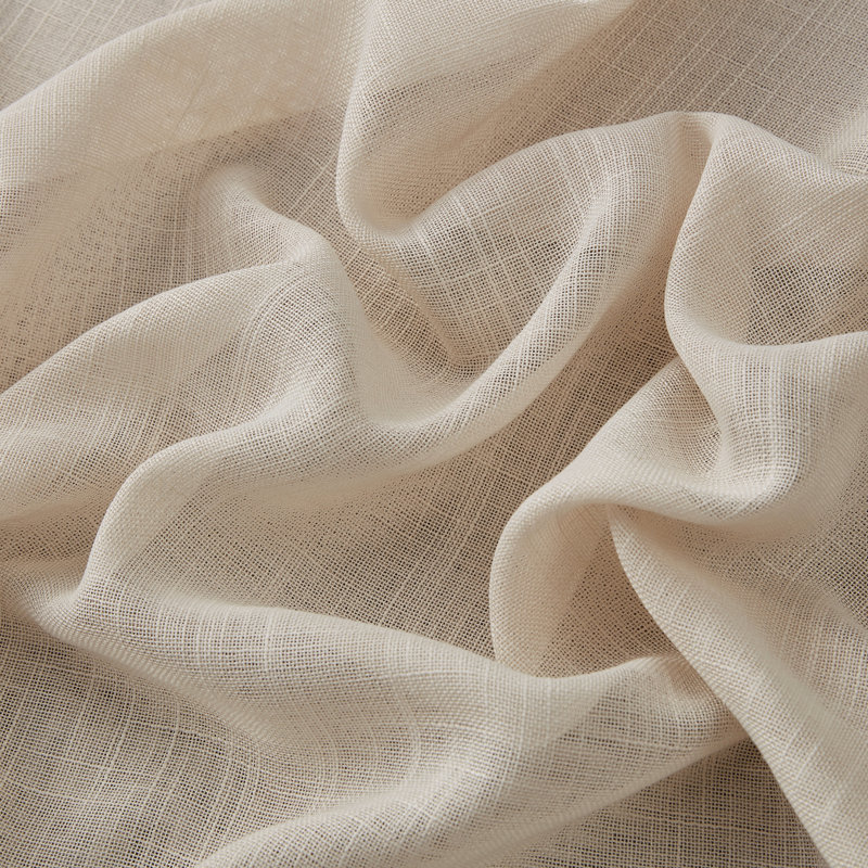 Aleksander Tailored Cafe Curtain, Beige, 35" W x 24" L