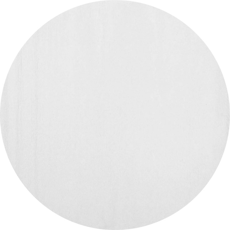 Tapis blanc en chenille tissé à la machine Gardiner, Rond 6 pi