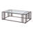 Metal Frame Coffee Table with Glass Top-1767844384