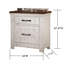 Table de chevet en bois massif vieilli 1Pc