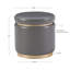 Repose-pieds de rangement rond en similicuir de 18 po Addilynne-829132623