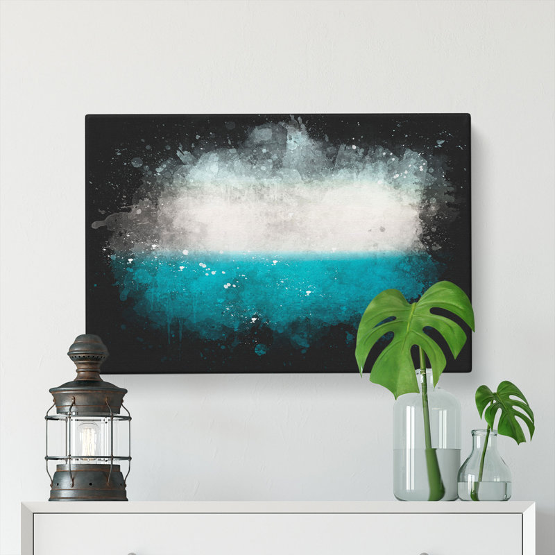 Sky On Top Of The Ocean - Wrapped Canvas Painting, 40cm H x 60cm W x 3cm D