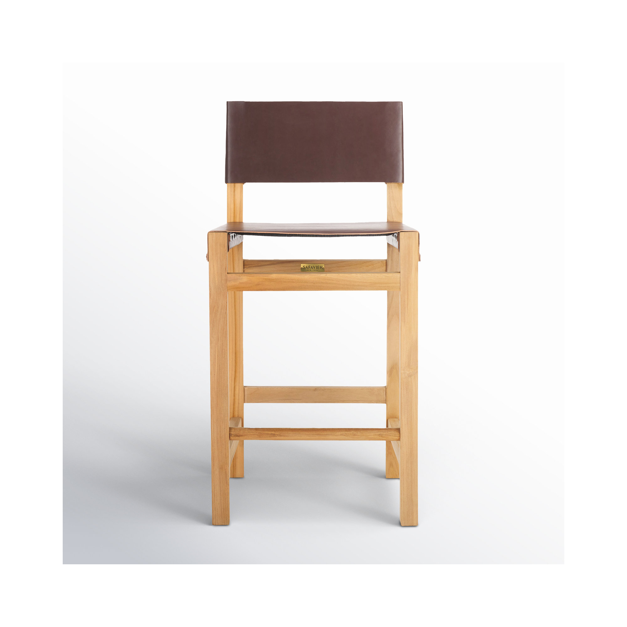 Chanler Counter Stool, Cognac Faux Leather