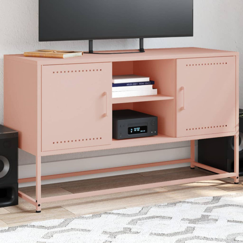 Annaliece Unfinished TV Stand for TVs up to 24", Antique Pink