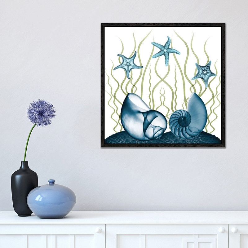 Majestic Sea Floor II by Albert Koetsier - Print on Canvas, 45.72cm H x 45.72cm W x 3.81cm D, Black Framed