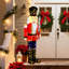 1 PCS 5 FT Lighted Nutcracker Soldier Outdoor Christmas Decoration with Glitter Sword-810835393