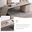 Bureau kaki clair minimaliste avec armoire de rangement et multiprise, table de bureau tout-en-un-125079765