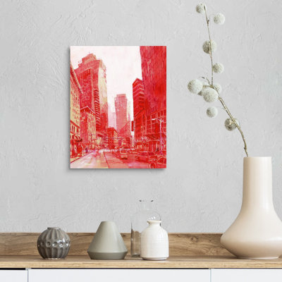 " Second Avenue In Red - Downtown Seattle, Washington " by Eleanor Doughty