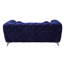 Causeuse en velours bleu Atronia