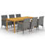 Ensemble repas Vidaxl gris, gris foncé-1876565705-1839010735