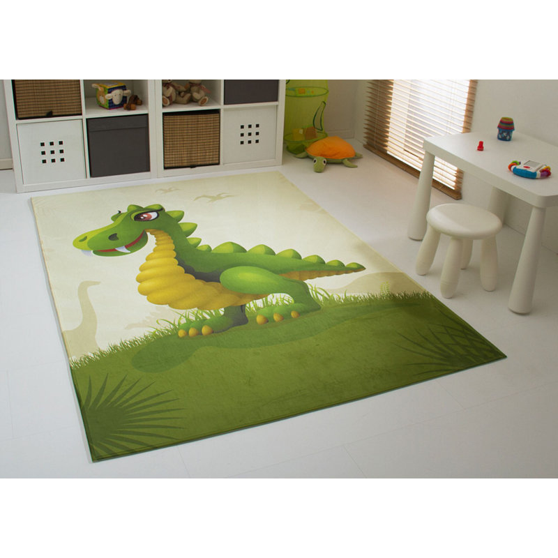 Rosalind Flatweave Green Rug, Rectangle 120 x 170cm