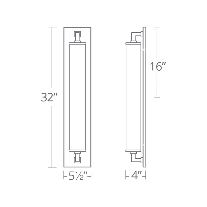 Gatsby 1 - Light LED Flush Mounted Sconce, Polished Nickel