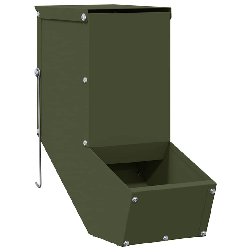 Small Animal Feeder, Olive Green, 28.5cm H x 12.5cm W x 26cm D