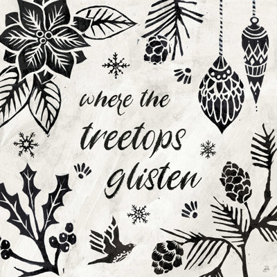 «Woodcut Christmas», impression sur toile tendue
