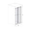 Portes de douche coulissantes en verre sans cadre de 60 po de largeur x 76 po de hauteur avec verre trempé transparent de 3/8 po-115110787