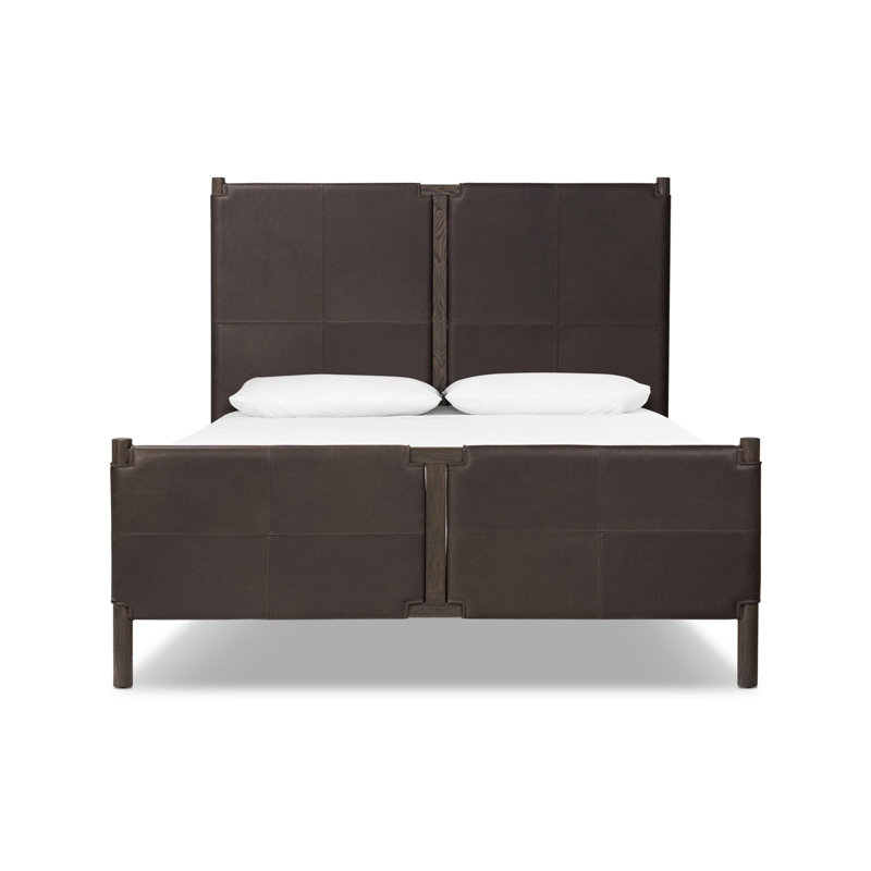 Salado Leather Bed, Heirloom Cigar, Queen