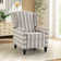 27.6" Wide Classic Upholstered Push Back Recliner with Wing Back