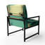 Impermanence Japanese Vintage Art I - Upholstered Contemporary Arm Chair, Geometric Abstract Accent Chair-1268103397