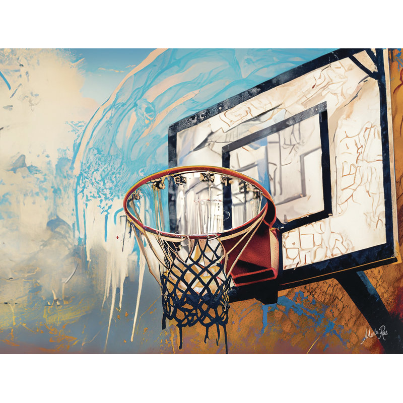 Panier de basketball Graffiti par Marla Rae, H 24 po x l 36 po