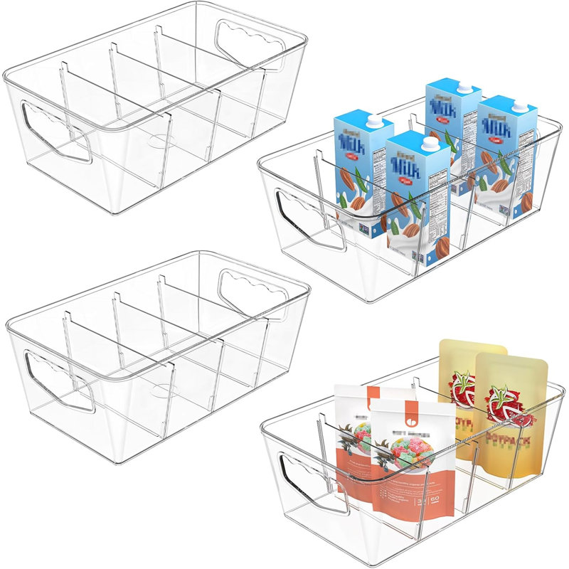 Ensemble de 4 paniers de rangement en plastique Belffin