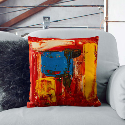 Abstract Square Throw Cushion
