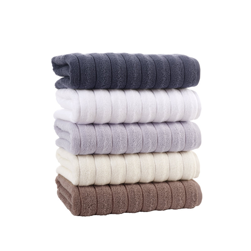 Vague Turkish Cotton Midweight Hand Towel, Silver