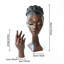 Brûleur d'encens Elegant Black Women - statue de méditation en résine fabriquée à la main