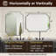 Miroir de salle de bain Tariro Cadre en acier inoxydable-1442385054-1421709233