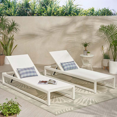 Harper 77" Long Reclining Chaise Lounge Set