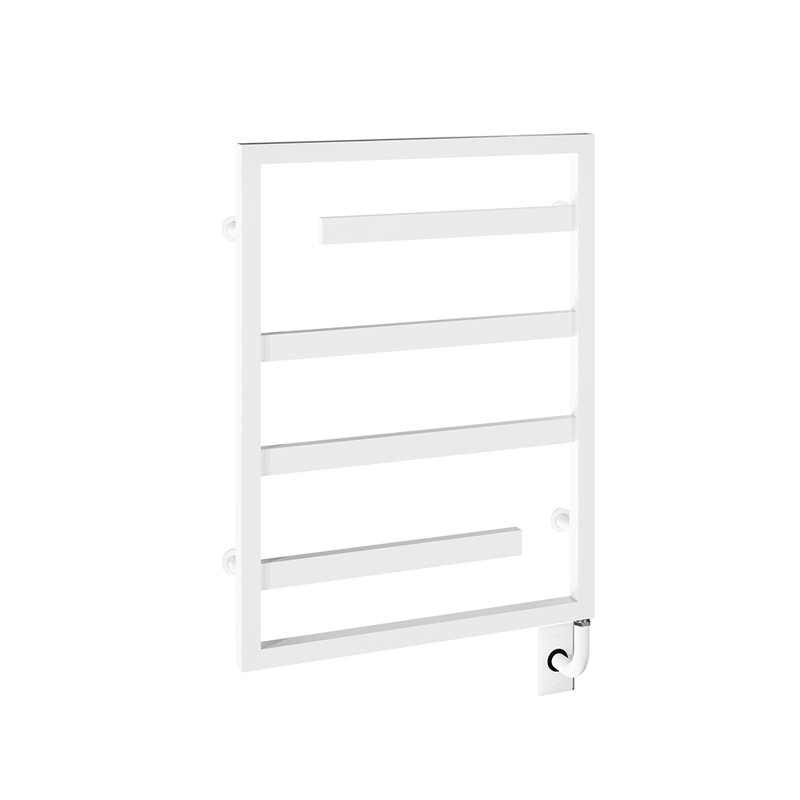 Chauffe-serviettes électrique mural 23,5 "x 31" Vasto - blanc mat, rempli de liquide, comprend un interrupteur intelligent programmable, garantie à vie