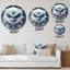 Portrait d'une horloge murale Mythical White Owl III-1330399106