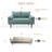 Masterson Loveseat Sofa, 58" Love Seat for Small Spaces,Spring Cushions,Easy Assembly Sofa Couch w/Throw Pillow for Bedroom Living Room-740252144