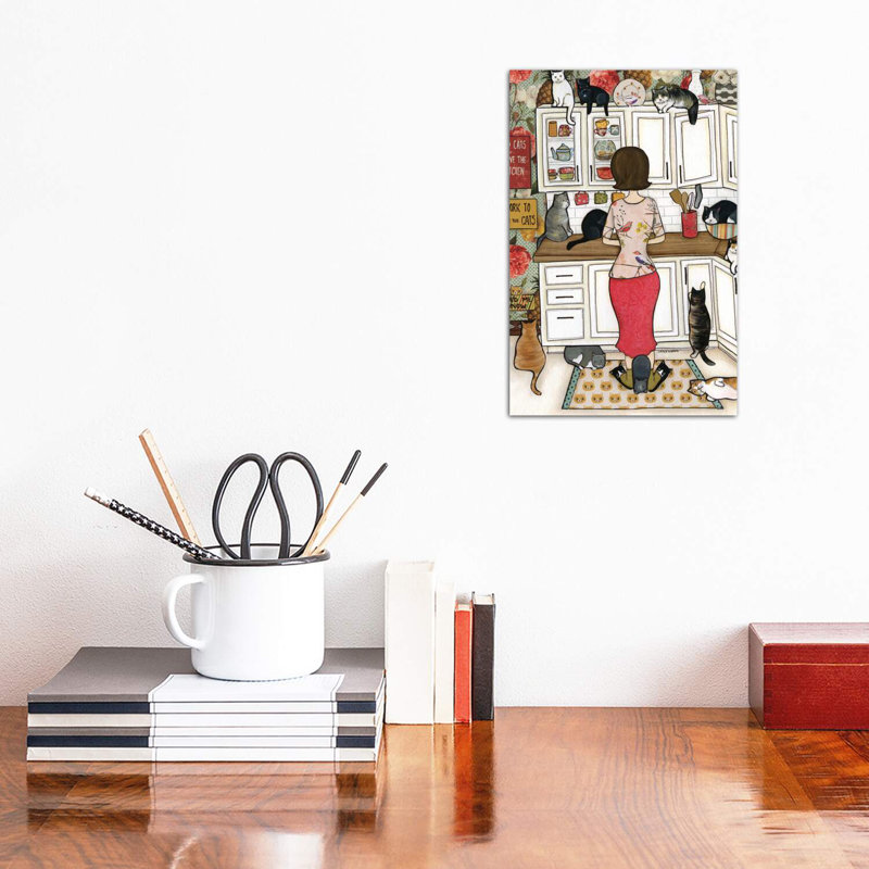 Feed The Cats by Jamie Morath - Wrapped Canvas Print, 20.32 cm H x 30.48 cm W